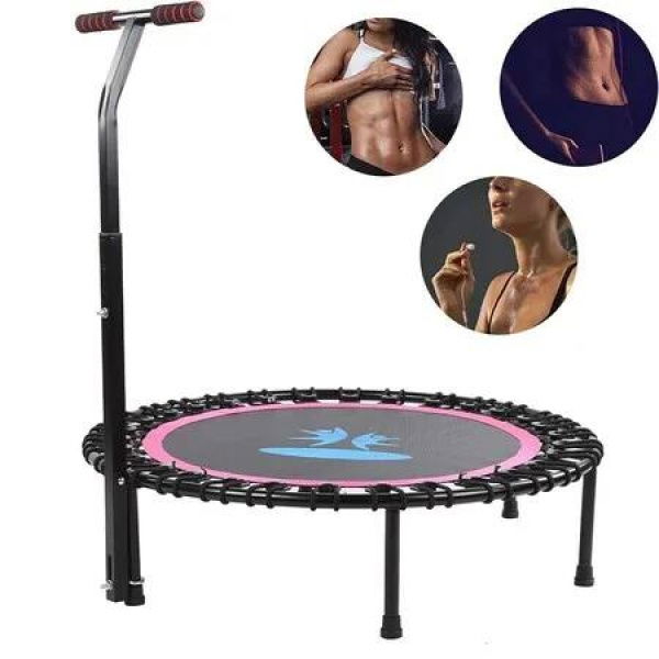48 Inch Mini Trampoline - Home Fitness Bouncer Indoor and Outdoor Bungee Training Equipment Adult Children Portable Bouncer Home Gym Workout