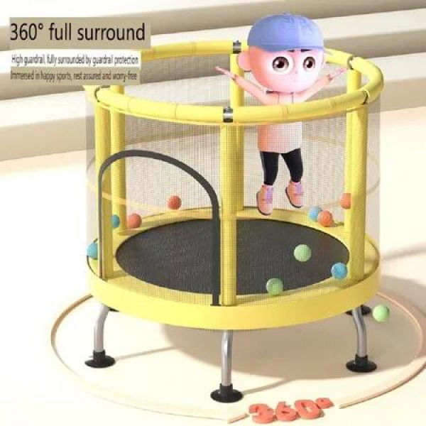 48 Inch Trampoline Mini Bouncer Jumping Fitness Equipment Home Outdoor Fitness Equipment Children's Fitness Equipment With Safety Netting