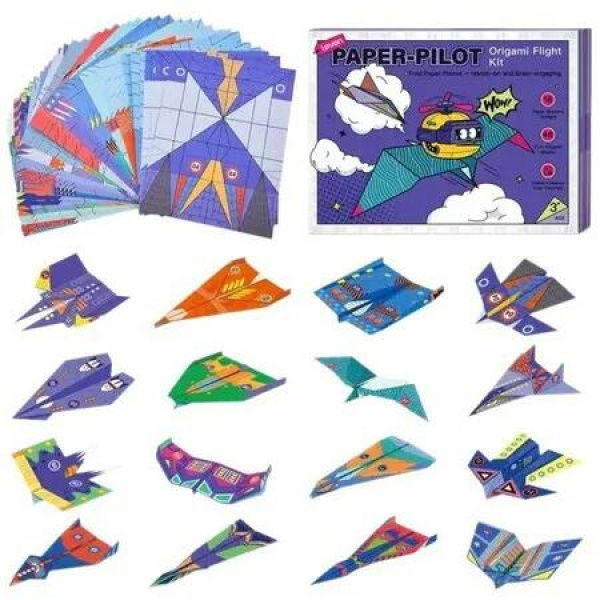 48 PCS DIY Paper Airplane Book Origami Airplane Set Exercise Hands-on Ability Ideal For Over 3 Years Old