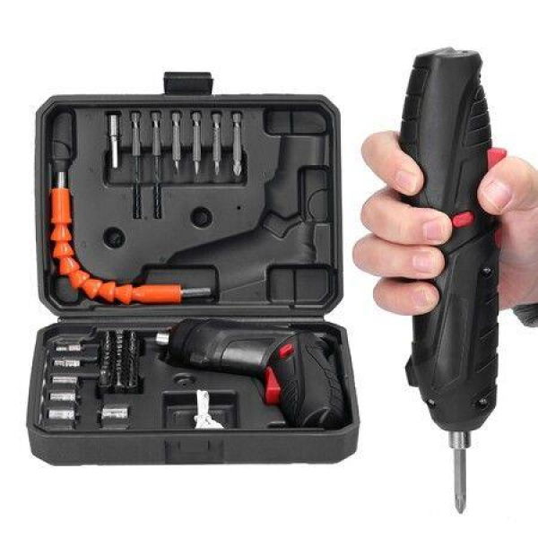 48 Pcs 4.2V Electrical Screwdriver Set Rechargeable Hand Screwdriver Bits Socket Sleeve Combination Tool Set.