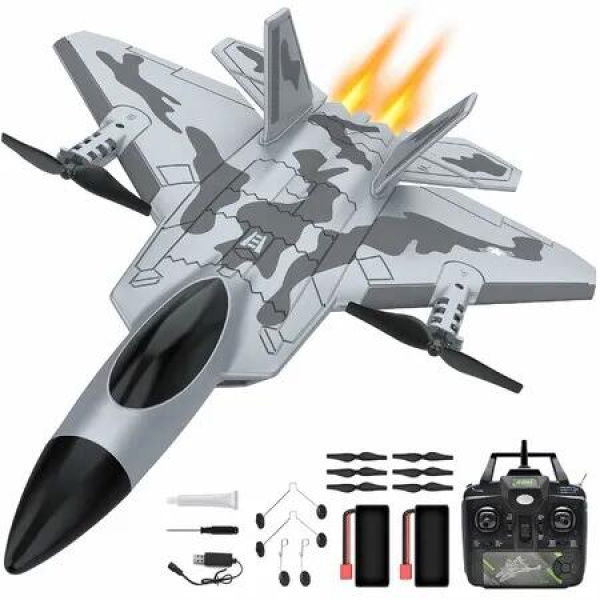 4CH RC Airplane,RC Plane That Can Vertical Take Off,F-22 Remote Control Airplane with Xpilot Stabilization System & Aerobatic