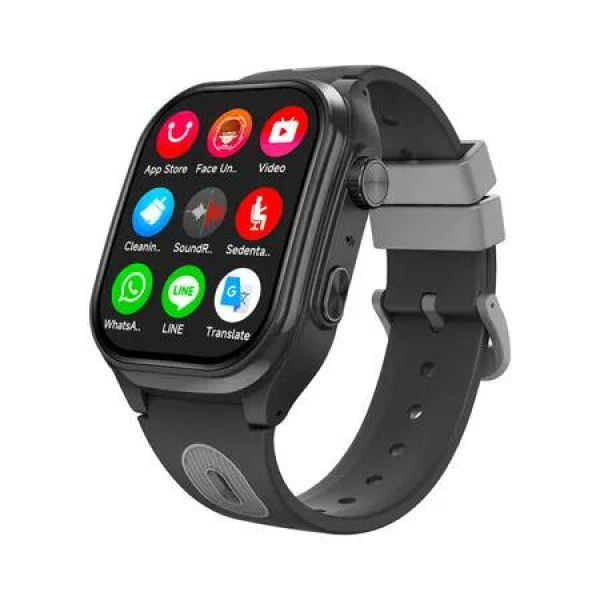4G GPS Smart Watch for Kids with Calling Whatsapp Line Facebook TikTok GPS Tracker Phone Watch Video Call SOS Alarm Voice Chat Black