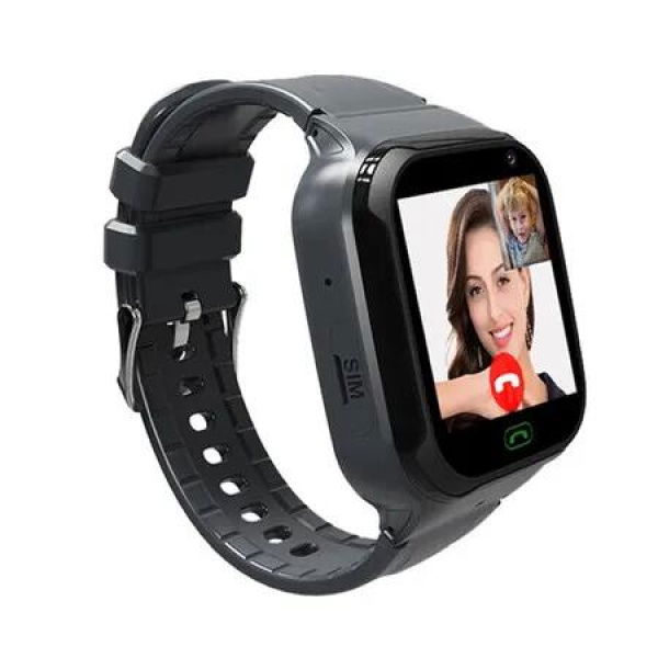 4G Kids Smart Watch, Boys Girls GPS Tracker Kids Smartwatches Video Call SOS Alarm Voice Chat and Touch Screen Game Real Time Tracking (Black)