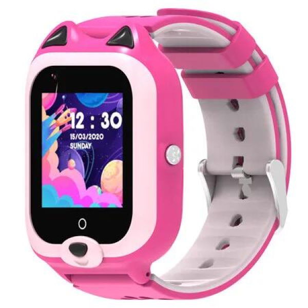 4G Kids Smart Watch, GPS Tracker,Video Calling,School Mode SOS Emergency Alarm Waterproof Kids Watch (Pink)