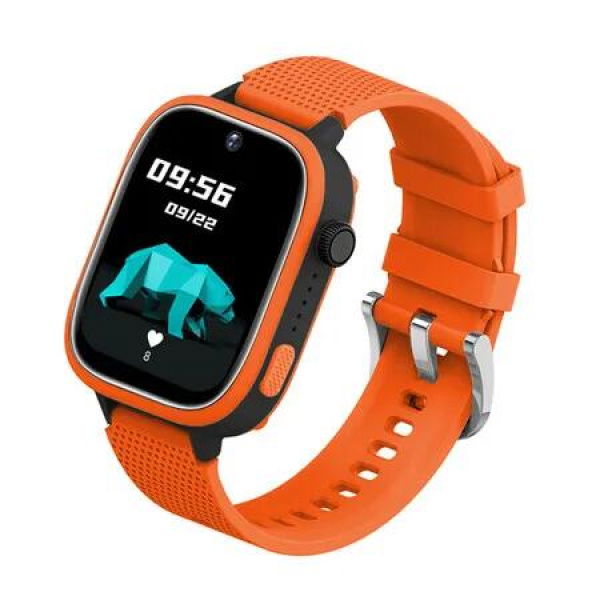 4G Kids Smart Watch GPS WIFI Trace Location Sim Card Phone Watch with Camera,Voice Video SOS Calls Ideal for Kids Students Color Orange