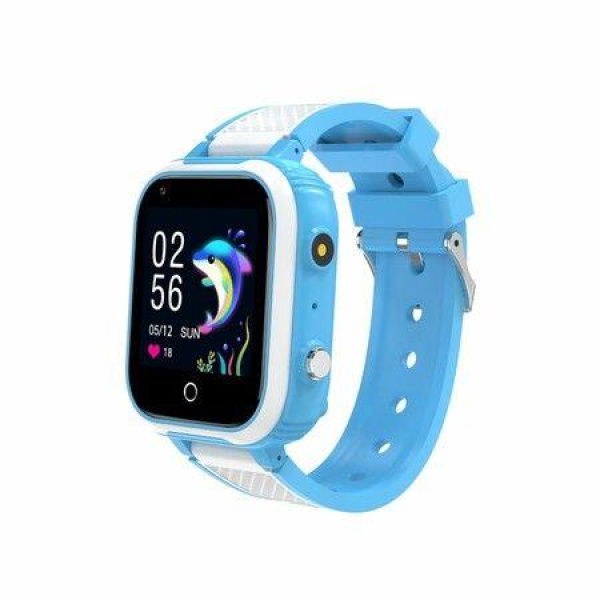 4G Kids Smartwatch Phone SOS Call Video Call Camera GPS Recorder Alarm Flashlight Music Player For Girls Boys Christmas Birthday Gifts Col. Blue.