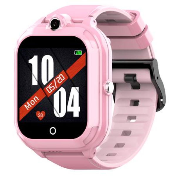 4G Kids Smart Watch VOICE CHAT And CALL SOS CALL Camera WiFi Location Long Standby Col Pink