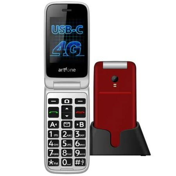 4G Senior Cell Phone Big Buttons SOS 2.4 Inch Screen Camera Flashlight Dual SIM Foldable Design Elderly Gifts E Book