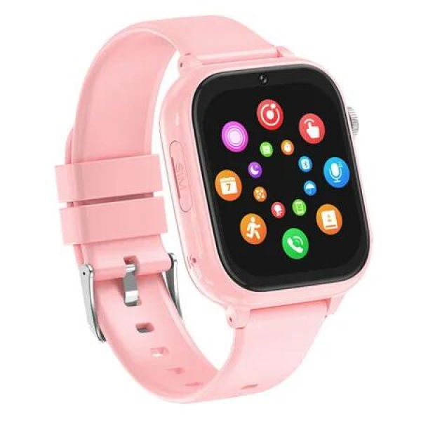 4G Smart Watch Kids LBS GPS Location WIFI Video Call SOS Child Smartwatch HD Camera Monitor Tracker Photo Viewing Phone Watch Col.Pink