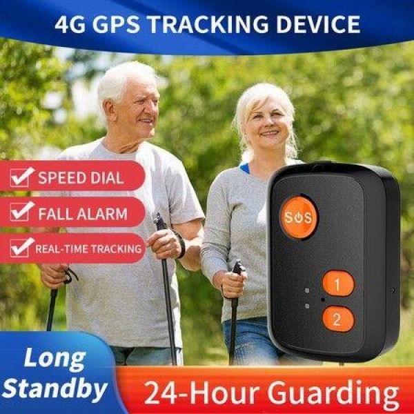 4G SOS GPS Pendant For Elder Kids Smart Locator Fall Detection Alert SOS Emergency Call Two-way Talk 1000mAh Waterproof Tracker