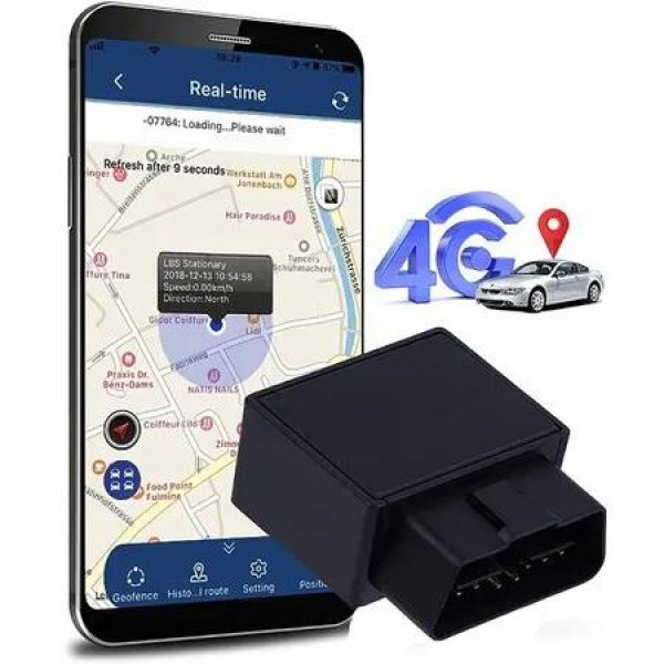 4G Vehicle GPS Tracker, OBDII Car GPS Tracker Real Time Anti-Theft Tracking Device for Vehicles, Cars, Trucks, Buses, Off-Road