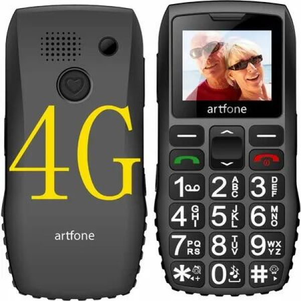 4G Volte Big Button Cell Phone Unlocked for Seniors Big Buttons LTE Phone for Elderly & Kids,Clear Sound,SOS Button,Convenient USB-C & Charging Dock,Talking Numbers,Black