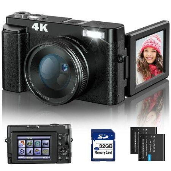 4K Digital Camera For Photography And Video Autofocus Anti-Shake 48MP Vlogging Camera With SD Card 3