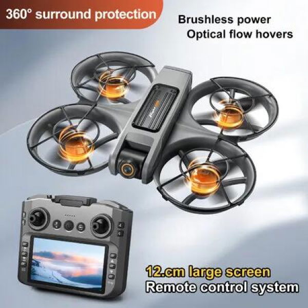 4K Dual Camera Drone Professional HD Aerial Photography Remote Control Aircraft HD Quadcopter Toy UAV Color Black