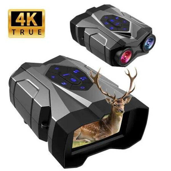 4K Infrared Night Vision Goggles,Portable Binoculars with 45mm Lens 4.5-inch IPS Display 16X Digital Zoom or Concert Viewing,Camping,Wildlife Observation