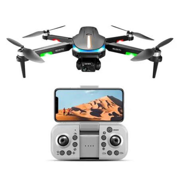 4K Mini Drone Dual Camera 360 Degree Obstacle Avoidance Optical Flow Positioning Remote Control Aircraft Toy Kids Beginner Foldable Black