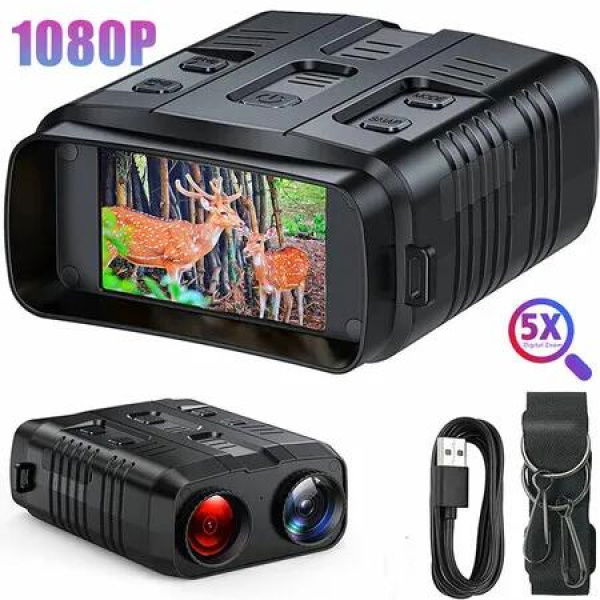 4K Night Vision Binoculars with Infrared Thermal Imaging, LCD Screen, and Digital Hunting Infrared Scope for Outdoor Activities