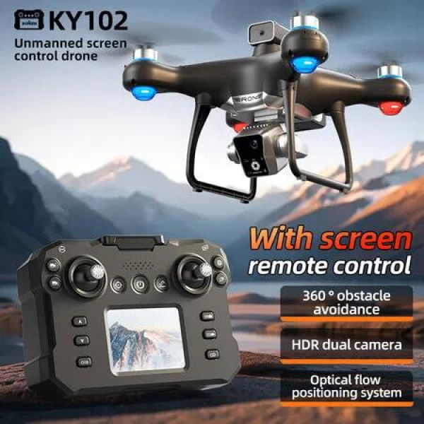 4K Professional Drone HD Camera Dual Screen Controlled Brushless Obstacle Avoidance RC Quadcopter Drone Toy