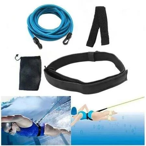 4M Swim Training Belts with Bungee Cords and Resistance Bands for Enhanced Swimming Workouts