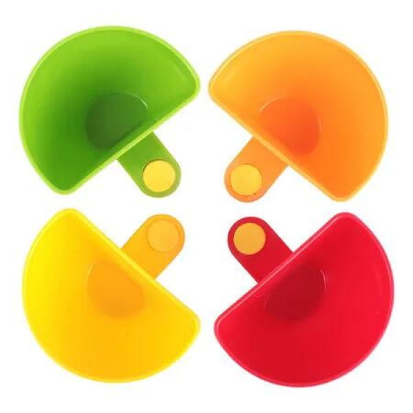 4PC Colorful Table Bowls Clip on Dip Holders,For Tomato Sauce,Salt,Vinegar,Sugar,Spices Party Ware