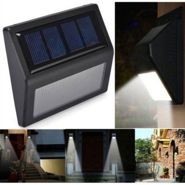 4PCS 6LED Solar Power LED Motion Sensor Garden Outdoor Wall Light Yard Lamp