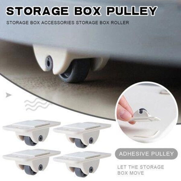 4pcs Fixed Rail Wheels Home Furniture Accessory Mini One Sided Wheels Folder Table Steering Wheel Storage Box Parts