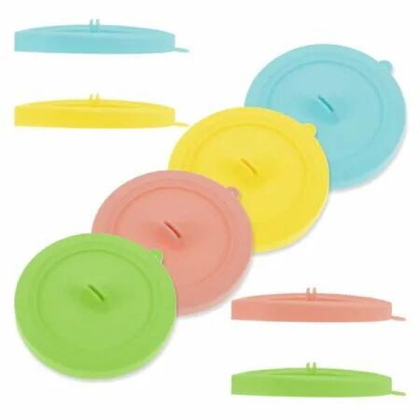 4Pcs Ice Cream Container Lid,Silicone Ice Cream Container Covers,Sealed Leak Proof Lids Replacement Compatible for Ninja NC301 NC300 NC299AMZ Series