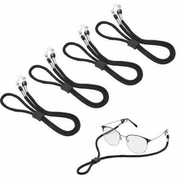 4PCS Premium Nylon Eyeglass Straps Adjustable Eyewear Retainers Anti-slip Eyeglass Chains Lanyard Sport Sunglass Retainer Holder Strap