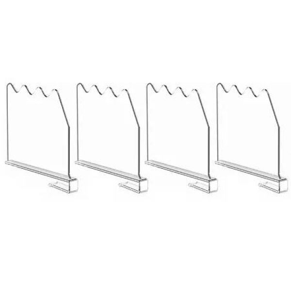 4Pcs Shelf Dividers For Closet Organization,Clear Closet Shelf Divider For Clothes Purses Separators For Bedroom,Kitchen,Cabinets,Bathroom