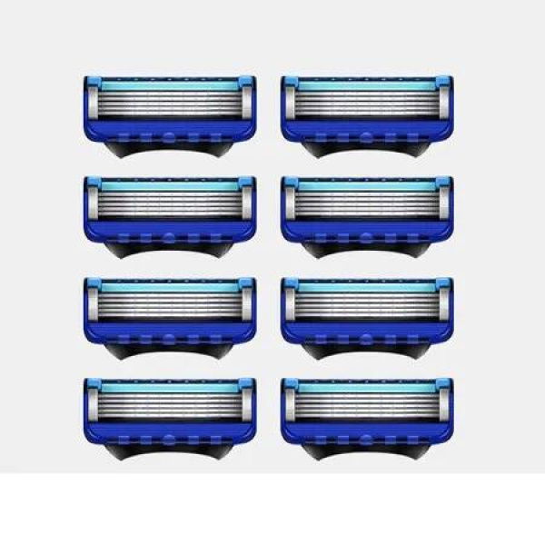 5-Blade MotionSphere Razor System: Precision Grooming with 8 Refill Cartridges