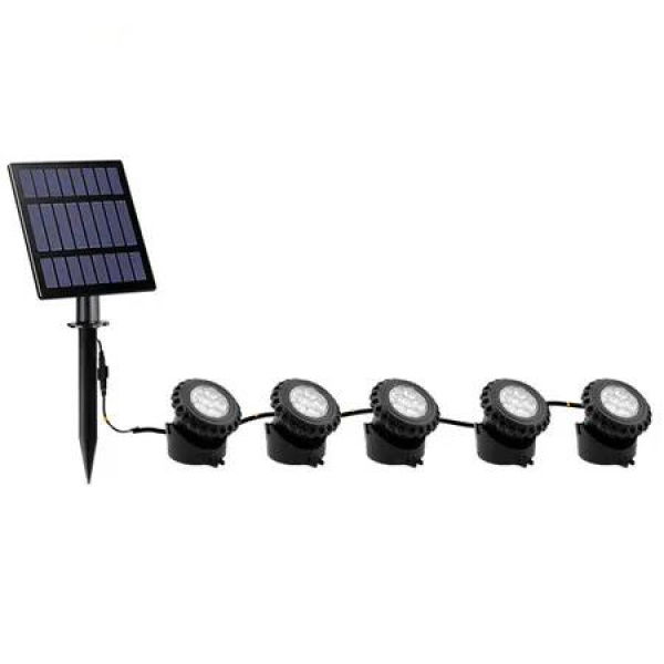 5-Lamp Base Model Solar Underwater LED Light Waterproof Colorful Rockery & Fish Tank Pool Light Adjustable Colors