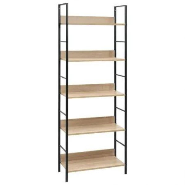 5-Layer Book Shelf Oak 60x27.6x158.5 cm Engineered Wood