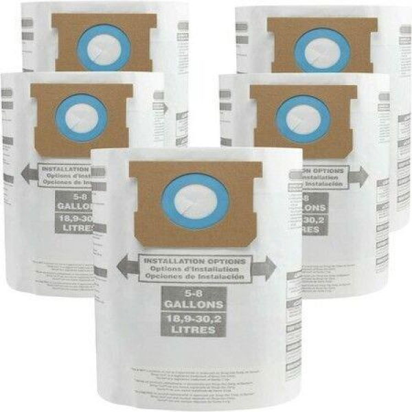 5 Pack 5-8 Gallon VAC Bags VHBS VDBS HEPA Vacuum Cleaner Disposable Collection Filter Bags