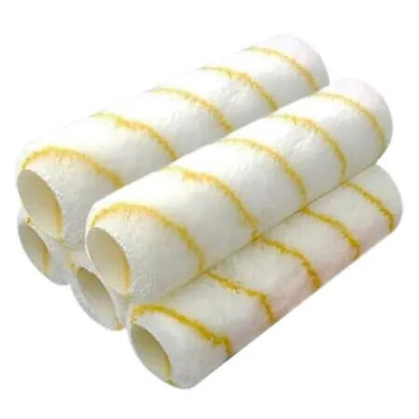 5 Pack Paint Roller Covers 23cm Microfiber 12mm Nap 38mm Hole Replacement Brush Covers For Walls Ceilings Professional Grade