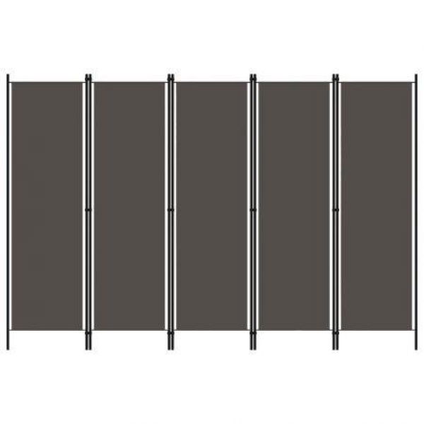 5-Panel Room Divider Anthracite 250x180 Cm