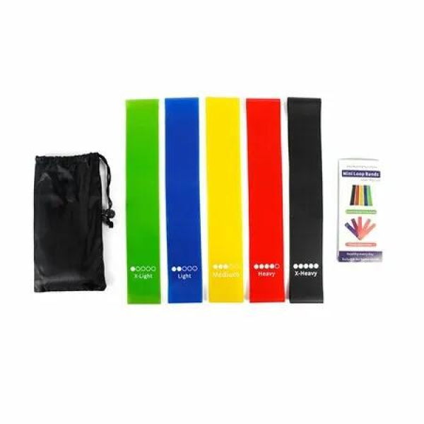 5 Pcs Yoga Resistance Band 5 Resistance Levels Strength Fitness Elastic Band Squat Bands,Yoga Fitness Training Equipment