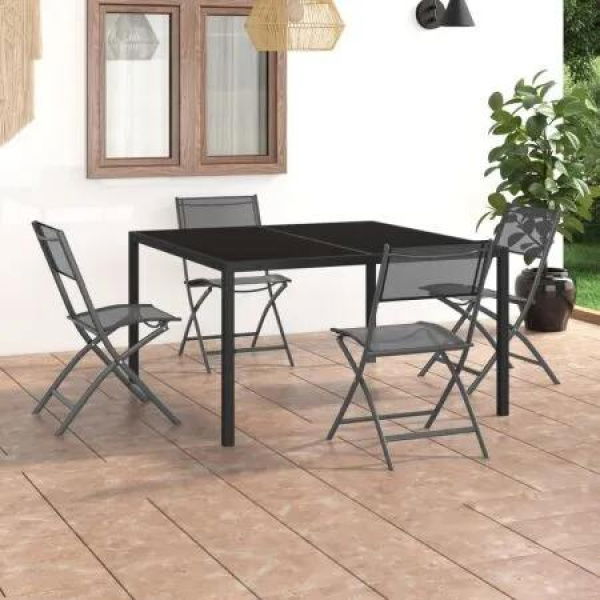 5 Piece Outdoor Dining Set Steel