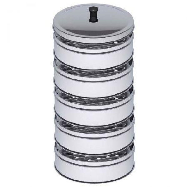 5 Tier 22cm Stainless Steel Steamers With Lid Work Inside Of Basket Pot Steamers