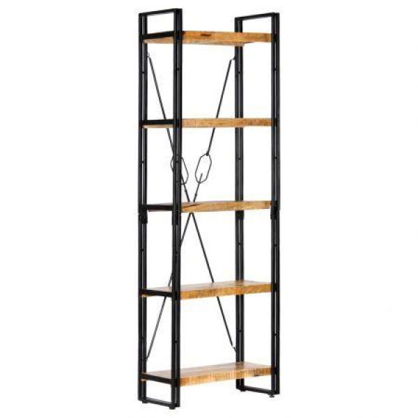 5-Tier Bookcase 60x30x180 Cm Solid Mango Wood