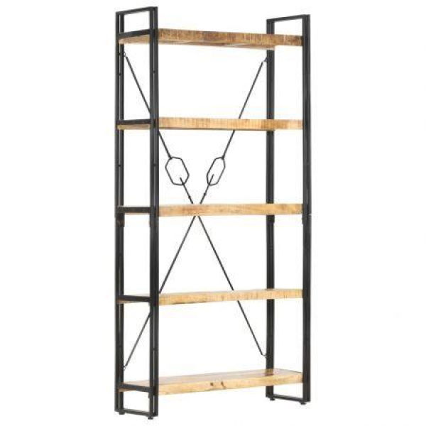 5-Tier Bookcase 90x30x180 Cm Solid Mango Wood