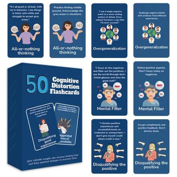 50 Cognitive Distortion Flashcards Real-Life Scenarios Suitable For Gatherings With Classmates Friends And Family