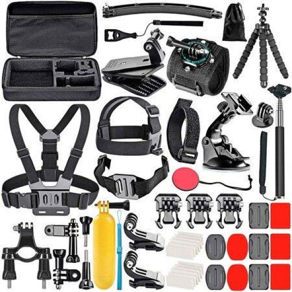 50-in-1 Action Camera Accessory Kit Compatible With GoPro Hero 10/9/8/7/6/5/4 GoPro Max GoPro Fusion Insta360 DJI Osmo Action/Action 2 AKASO And More.