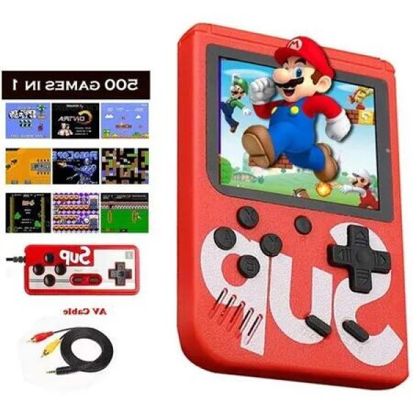 500-in-1 Handheld Retro Game Console with Gamepad 2 Players