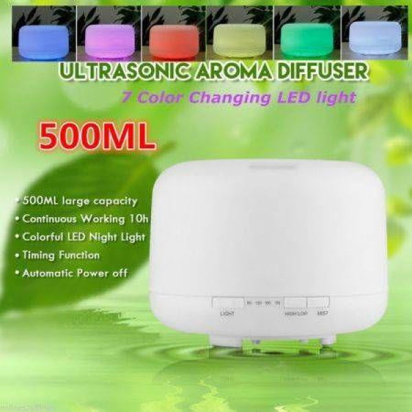 500ML Essential Air Mist Oil Aroma Diffuser Ultrasonic Humidifier Aromatherapy