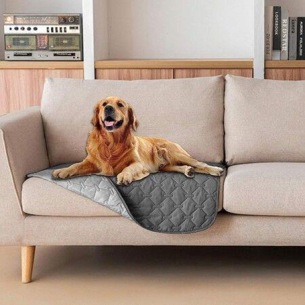 50*80cm-Dark Grey-Waterproof & Non-Slip Dog Bed Cover and Pet Blanket Sofa Pet Bed Mat ï¼Œcar Incontinence Mattress Protectors Furniture Couch Cover