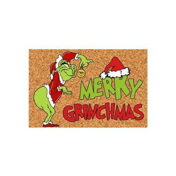 50*80cm Funny Grinch Decor Christmas Door Mat Outdoor Welcome Mat Christmas Carpet Door Mats, Anti-Slip Rug Decorations for Home