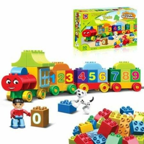 50PCS Learning And Counting Train Set Building Kit COMPATIBLE WITH LEGO My First Number Train 10847