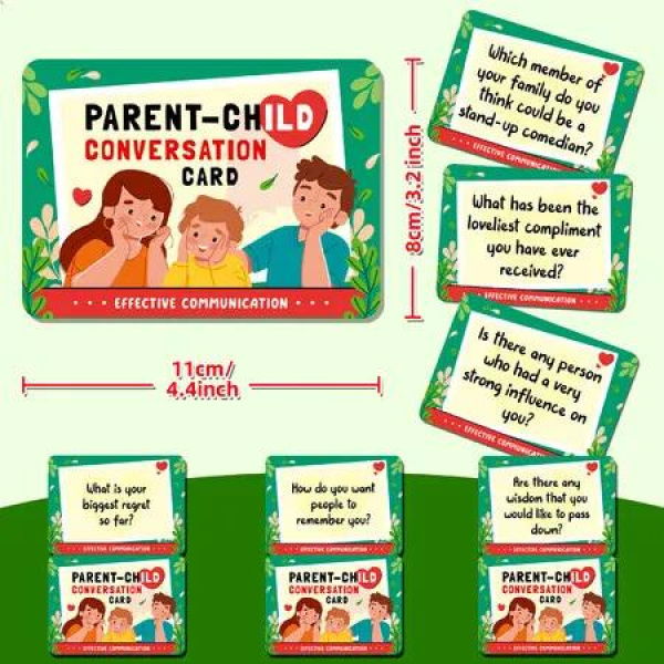 50pcs Parent Child Conversation Cards For Enhanced Communication Connect with Your Family Get to Know Yourself Better For Parties and Trips