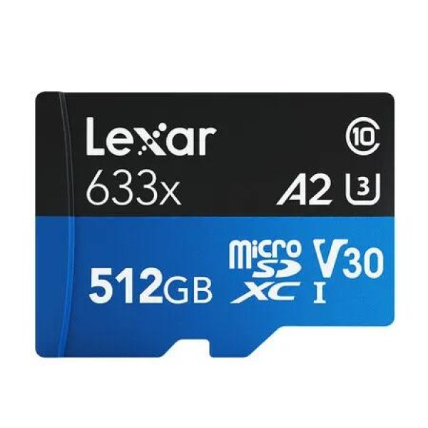 512GB High-Performance microSDHC UHS-I Card with SD Adapter, Up To 103MB/s Read, for Smartphones, Tablets, and Action Cameras