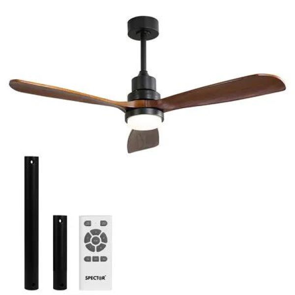 52'' Wood Ceiling Fan DC Motor Walnut